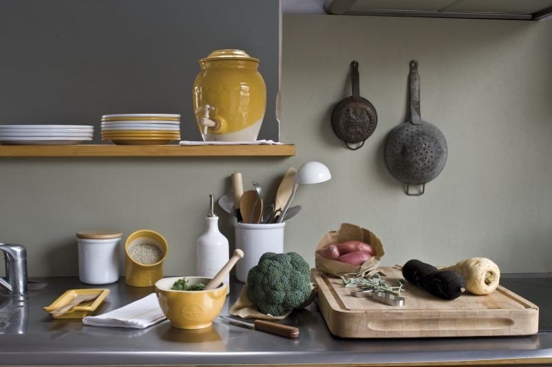 Emile Henry Ceramiczny Moździerz z Tłuczkiem - Czerwony