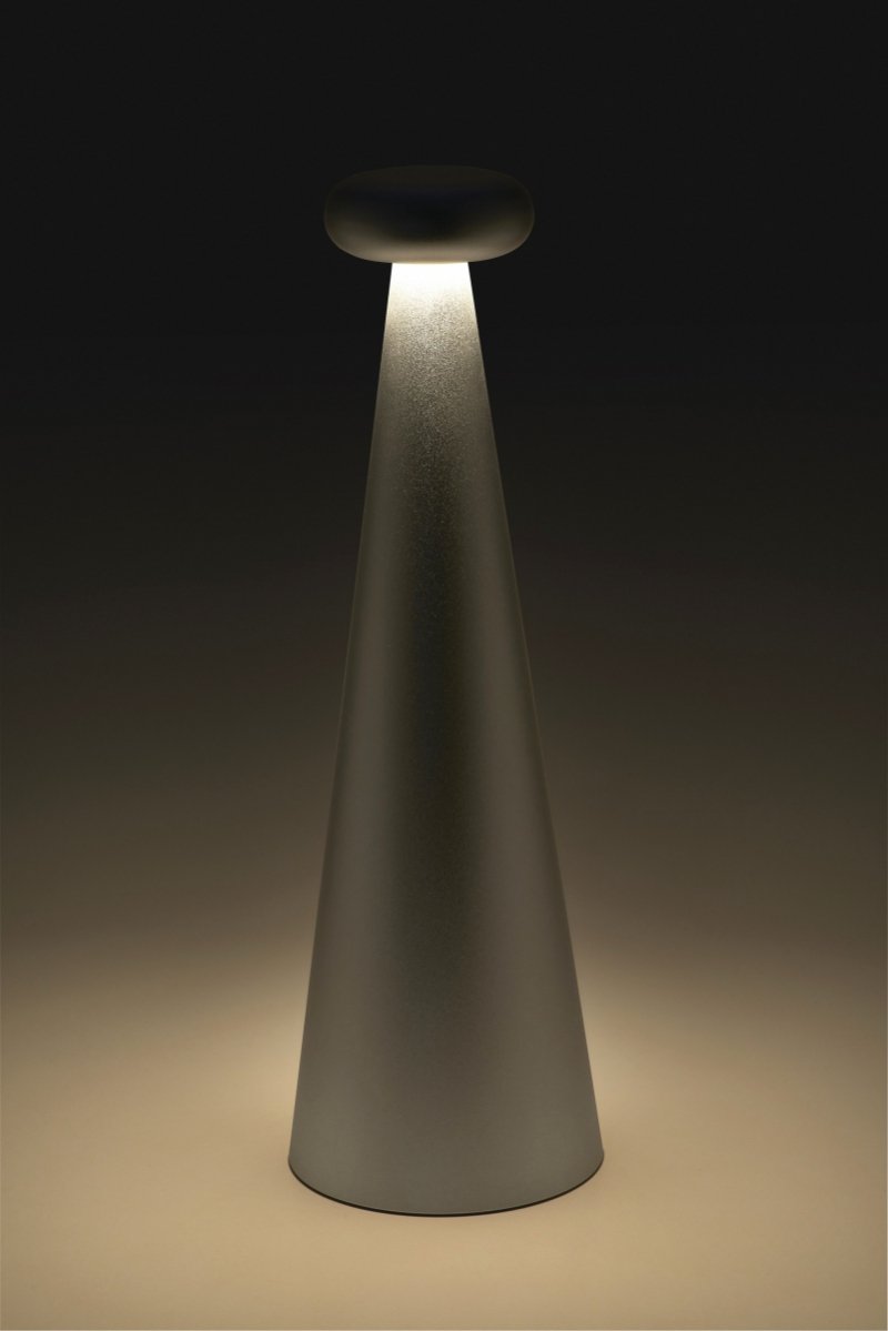 Alessi BEDIN Bezprzewodowa Lampa Stołowa LED / Szara