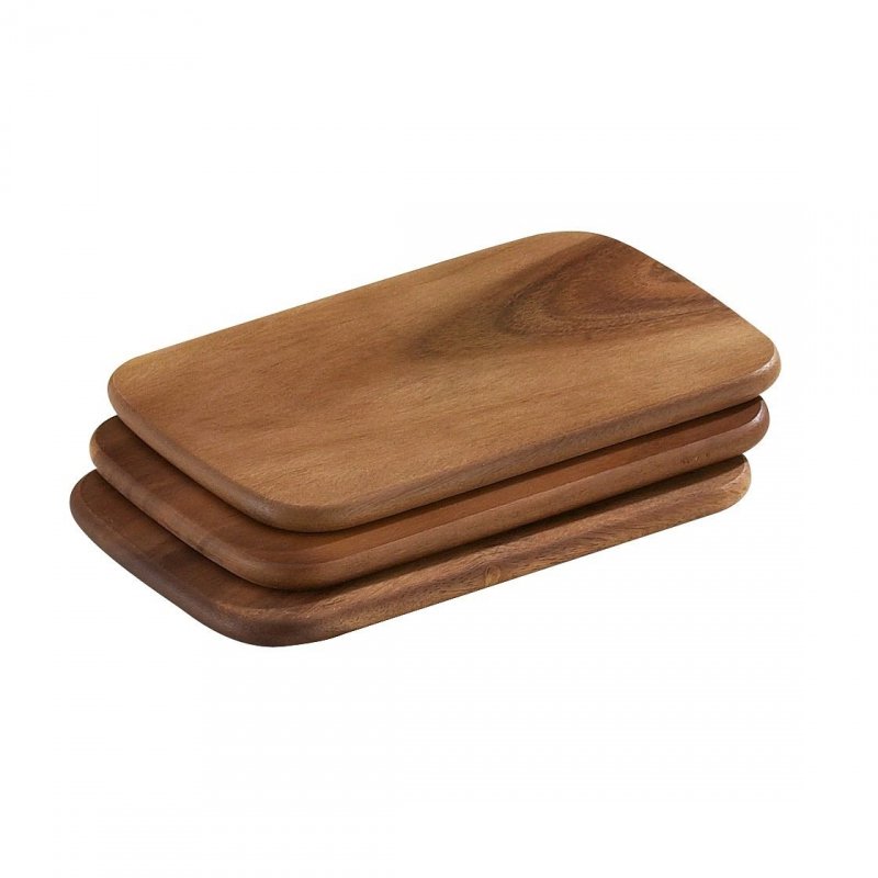 Zassenhaus AKACJA Drewniane Deski Śniadaniowe 3 Szt. 22 cm