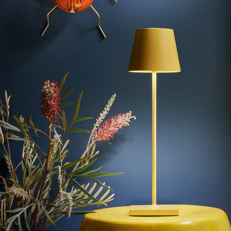 Lampa bezprzewodowa Sigor Nuindie żółta na stolik tarasowy