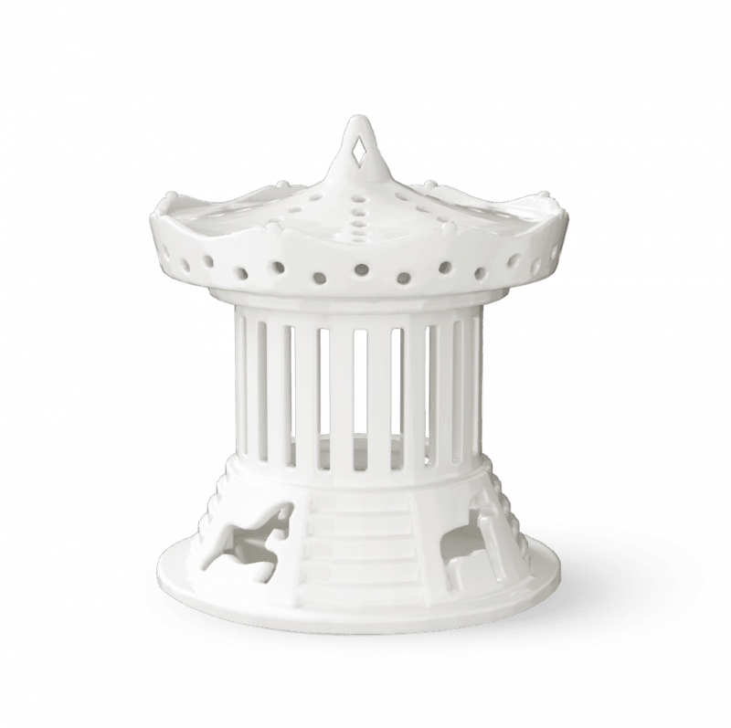 Kähler URBANIA Świecznik Tealight - Domek Biały / Tivoli Karuzela