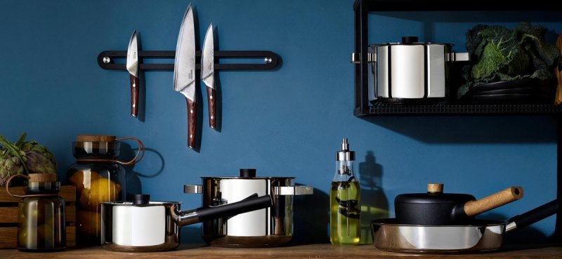 Eva Solo NORDIC KITCHEN Garnki - Komplet Garnków 6 El. Czarne Uchwyty