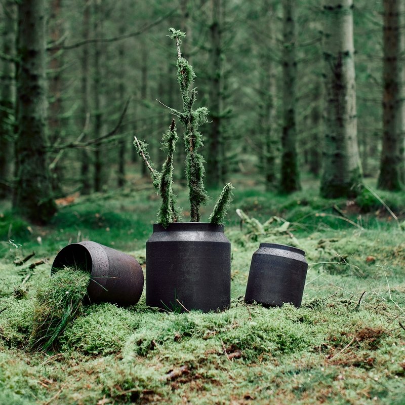 Muubs SAI Metalowa Donica Zewnętrzna 34 cm / Brązowa