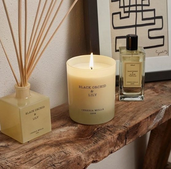 Cereria Molla BOUTIQUE Dyfuzor Zapachowy z Patyczkami 100 ml Black Orchid and Lily