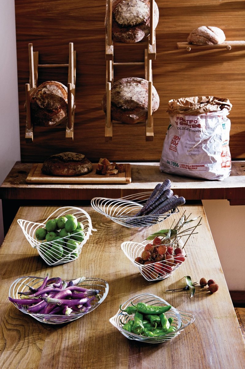 Alessi TRINITY Kosz na Owoce 33 cm / Srebrny Polerowany