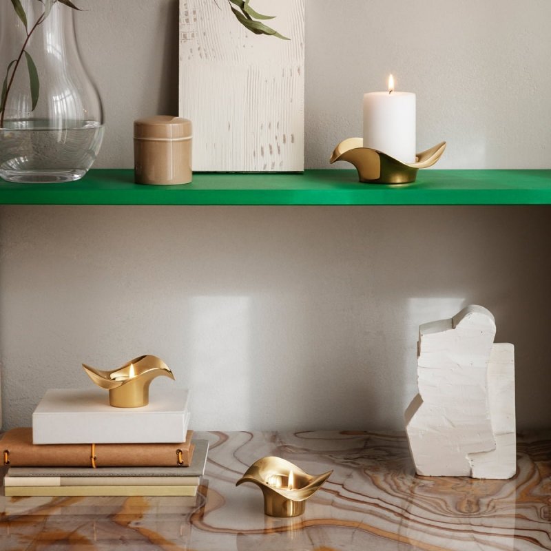 Georg Jensen COBRA Świecznik Tealight 2 Szt. Złoty