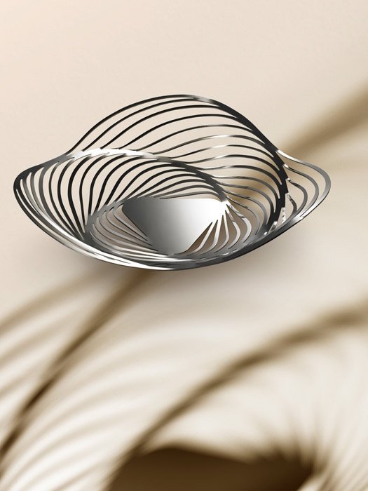 Alessi TRINITY Kosz na Owoce 33 cm / Srebrny Polerowany