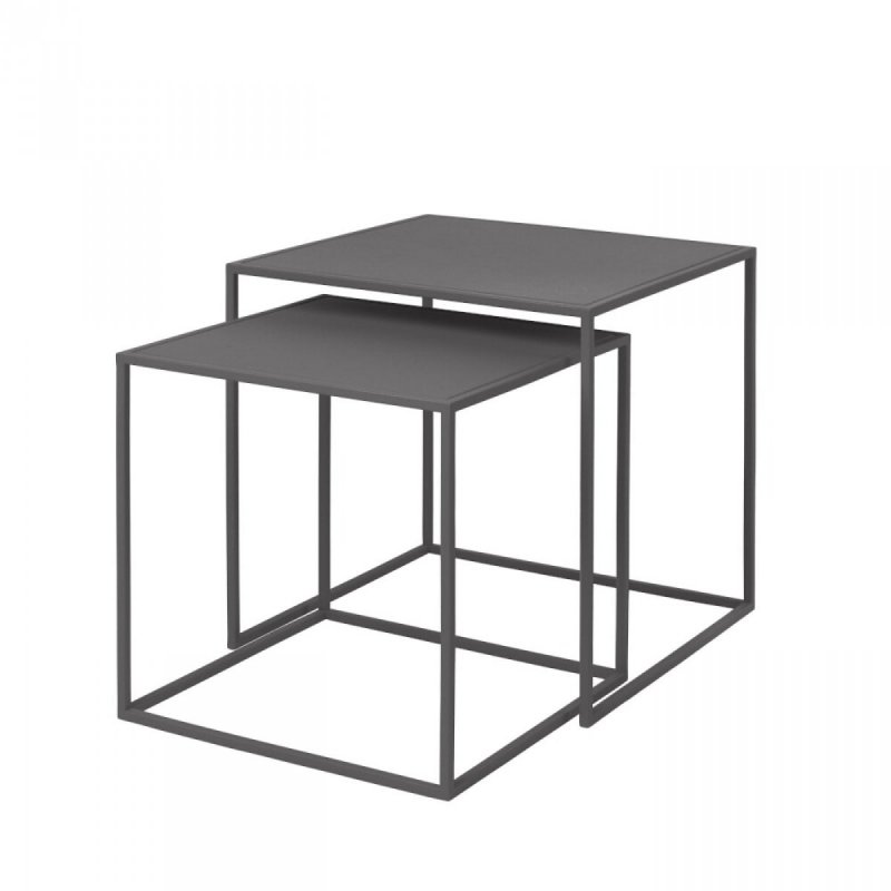 Blomus FERA Stolik Kawowy - Zestaw 2 Stolików Szary Steel Gray