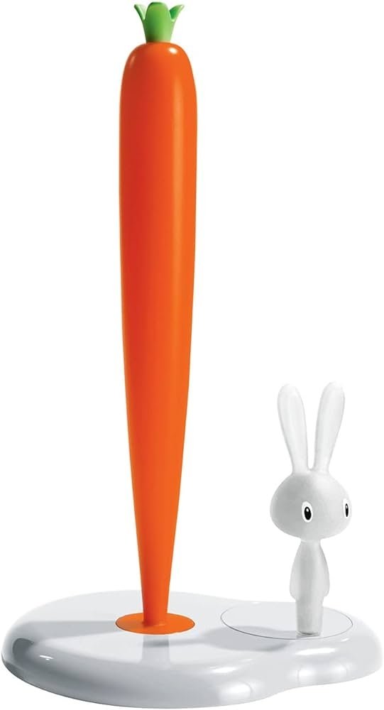 Alessi BUNNY &amp; CARROT Stojak na Ręczniki Papierowe / Biały