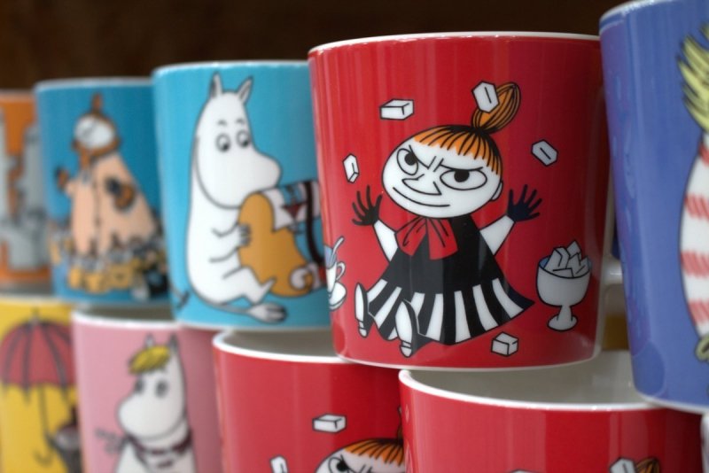 Arabia Finland MOOMIN Kubek Muminki - Domek Muminków z Papierowym Daszkiem