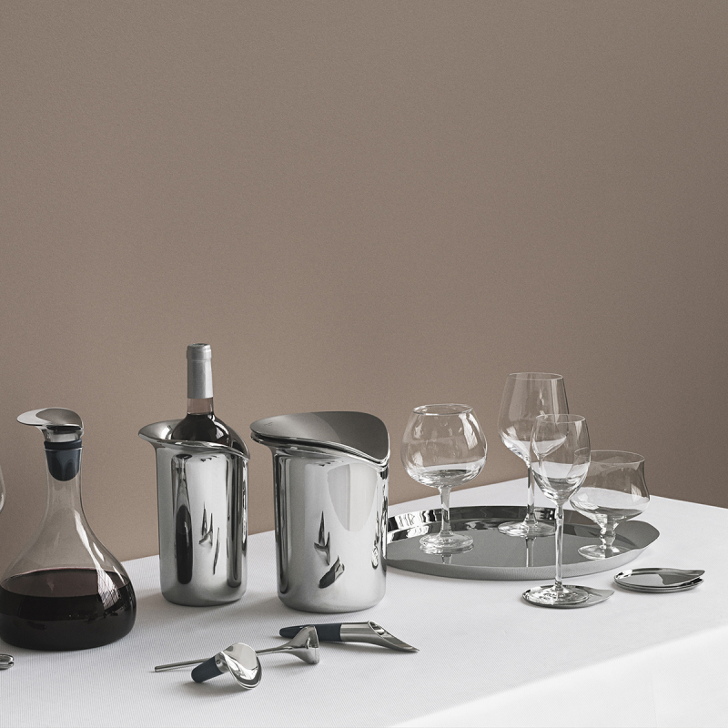 Georg Jensen WINE Stylowy Zestaw do Wina / Korkociąg, Korek i Nalewak