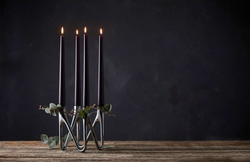 Morso ROOTS Świecznik na 4 Świece - Srebrny Polerowany