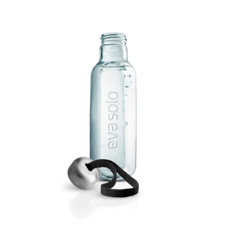 Eva Solo RECYCLED Butelka do Wody 0,5 l ze Szkła z Recyklingu - Czarna