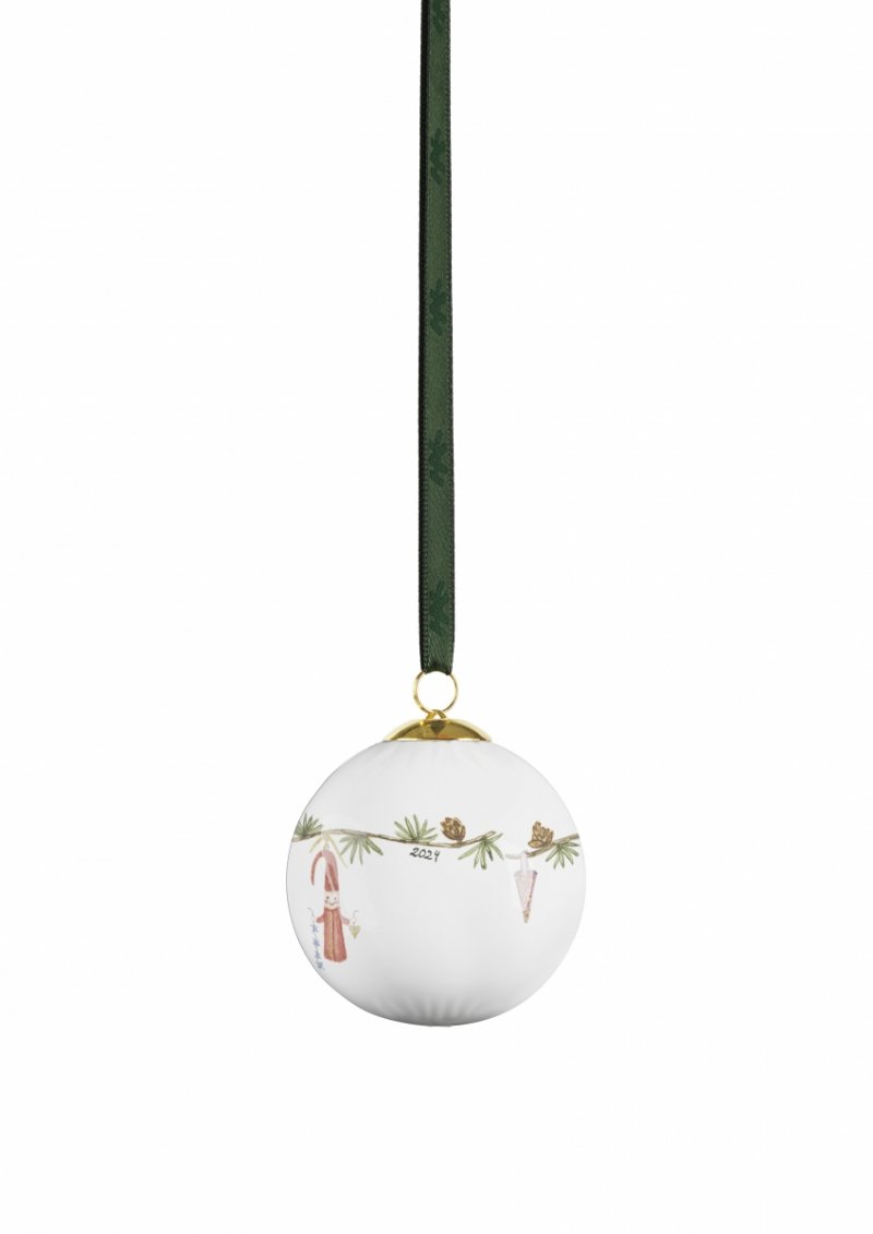 Kähler HAMMERSHØI CHRISTMAS 2024 Bombka Porcelanowa / Zdobiona