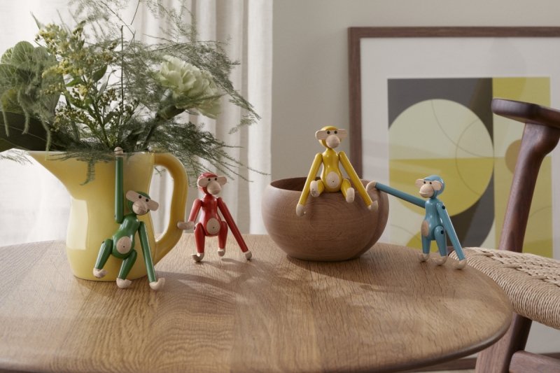 Kay Bojesen MONKEY Małpka Drewniana Mini - Żółta / Edycja Limitowana