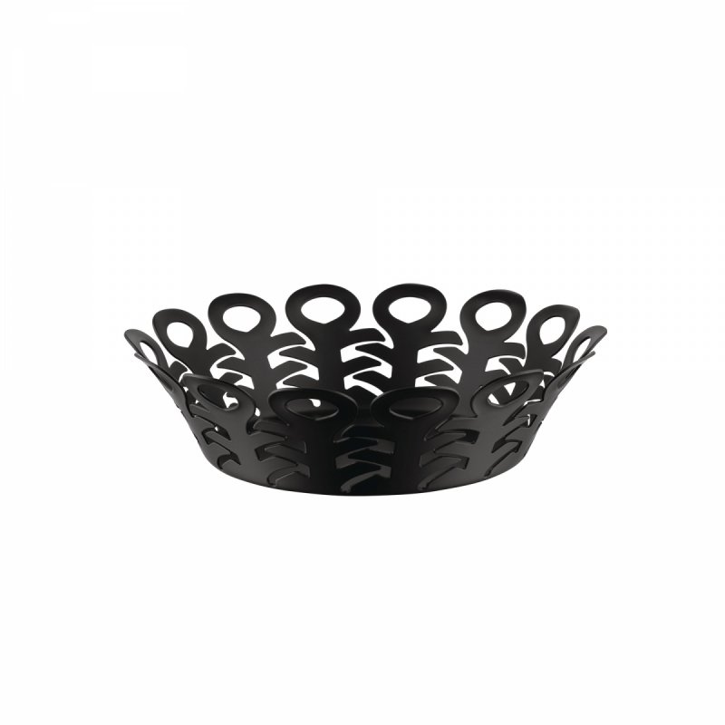 Alessi VIMINI Stalowy Kosz - Misa Dekoracyjna 22 cm / Czarna