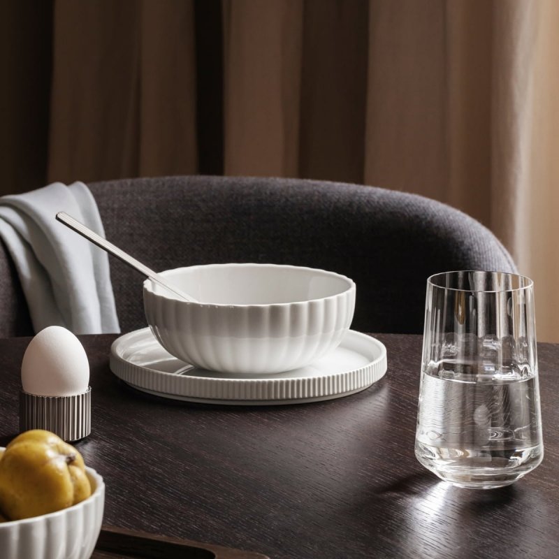 Georg Jensen BERNADOTTE Talerz Płaski 20 cm Biały