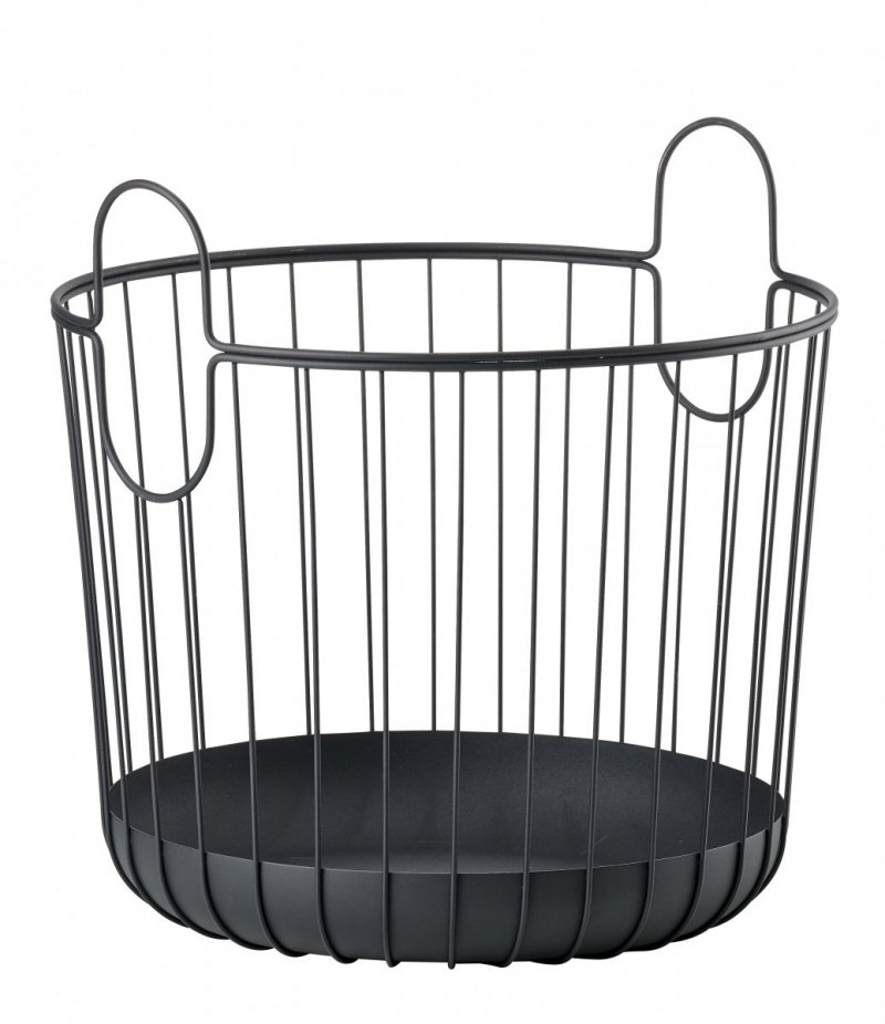 ZONE Denmark INU Metalowy Kosz na Pranie - do Przechowywania 40 cm / Czarny