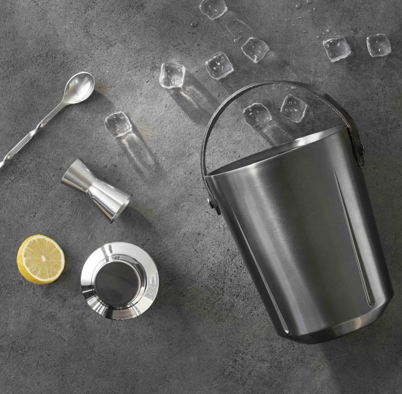 Rosendahl GRAND CRU BAR Stalowy Kubełek Chłodzący na Lód do Szampana lub Wina / Czarny Metalik / Edycja Limiowana