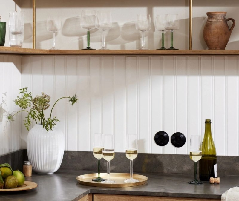 Kähler HAMMERSHØJ Kieliszki do Szampana 240 ml 2 Szt. / Zielone