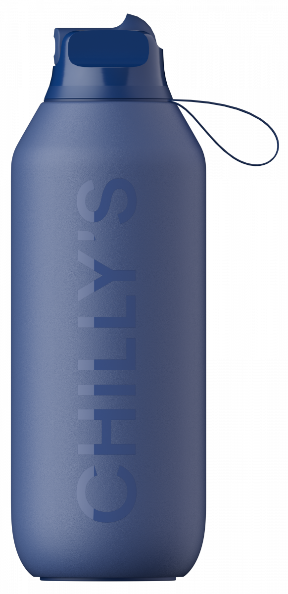 Chilly's SERIES 2 SPORT Stalowa Butelka Sportowa do Wody 500 ml - Termiczna / Niebieska