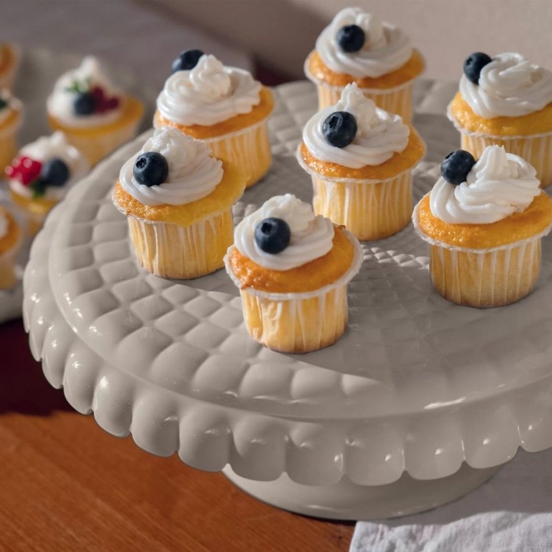 Guzzini TIFFANY Patera z Kloszem do Ciasta 36 cm / Taupe