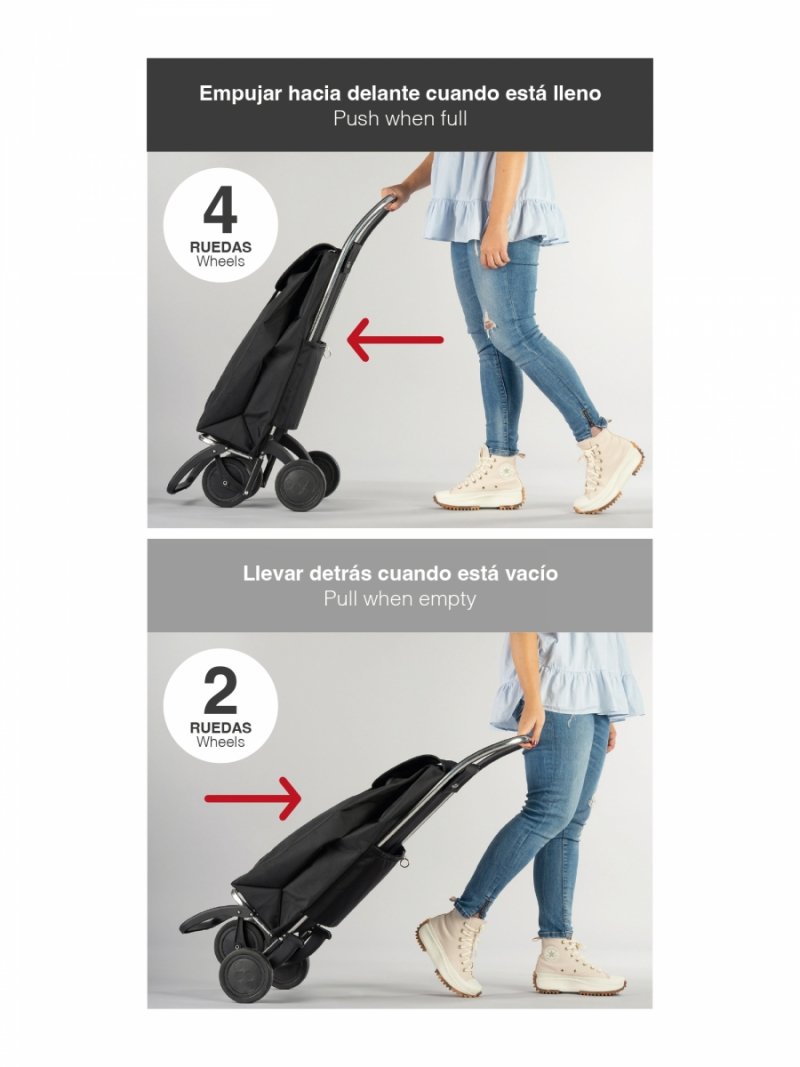 Rolser BIG POLAR 4 Wózek na Kółkach - Torba na Zakupy / Khaki