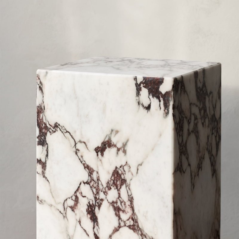 Menu PLINTH Postument Marmurowy Wysoki - Marmur Rose Calacatta