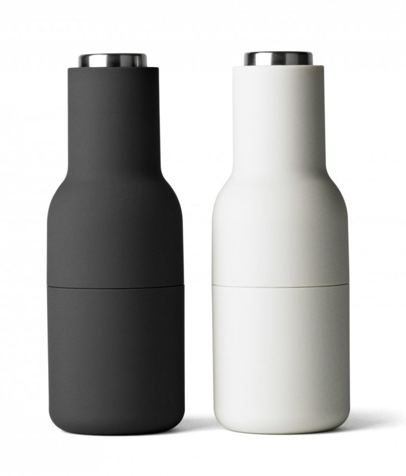 Menu BOTTLE Młynek do Soli i Pieprzu / Szary ze Stalowym Korkiem