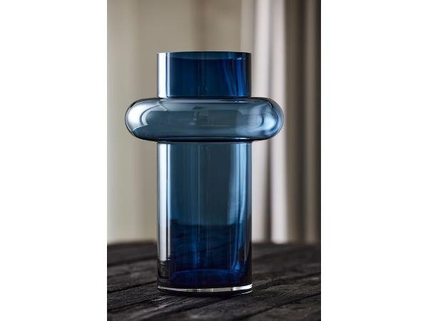 Lyngby Glass TUBE Wazon do Kwiatów 40 cm Granatowy