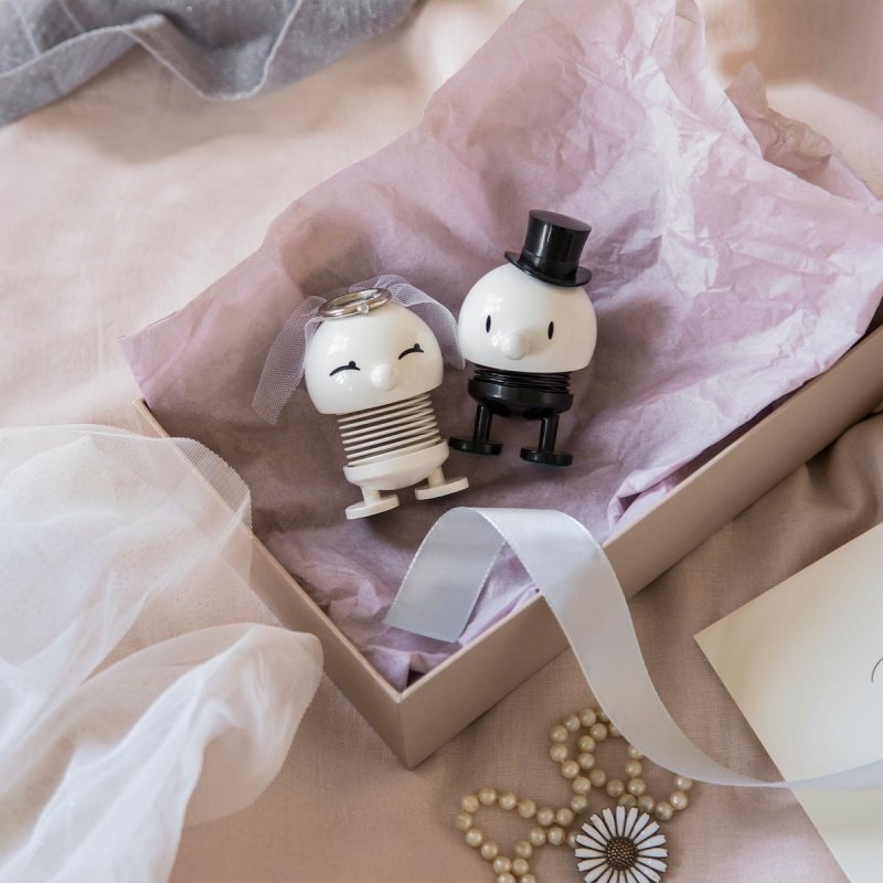 Hoptimist BRIDE &amp; GROOM Figurki Optymistów na Ślubne dla Nowożeńców 2 Szt.