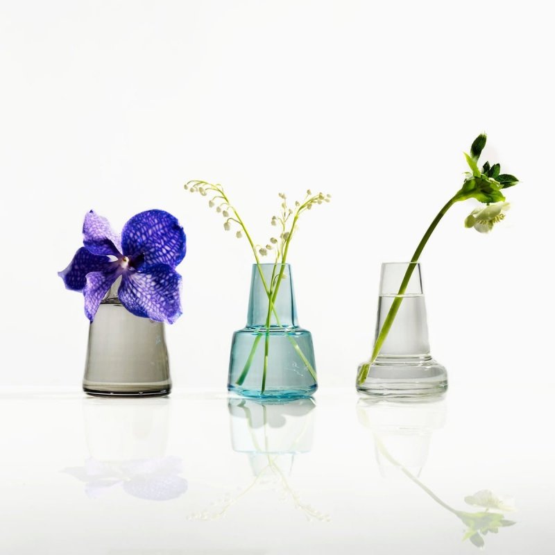 Holmegaard FLORA Wazon do Kwiatów 12 cm Niebieski