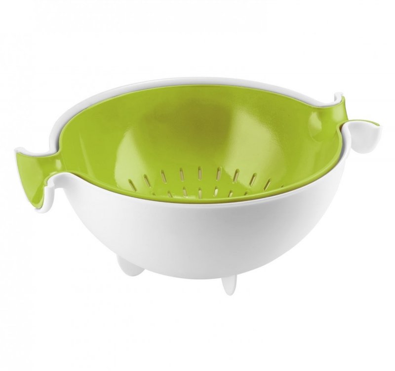 Guzzini ACTIVE DESIGN Durszlak z Miską / Zielony