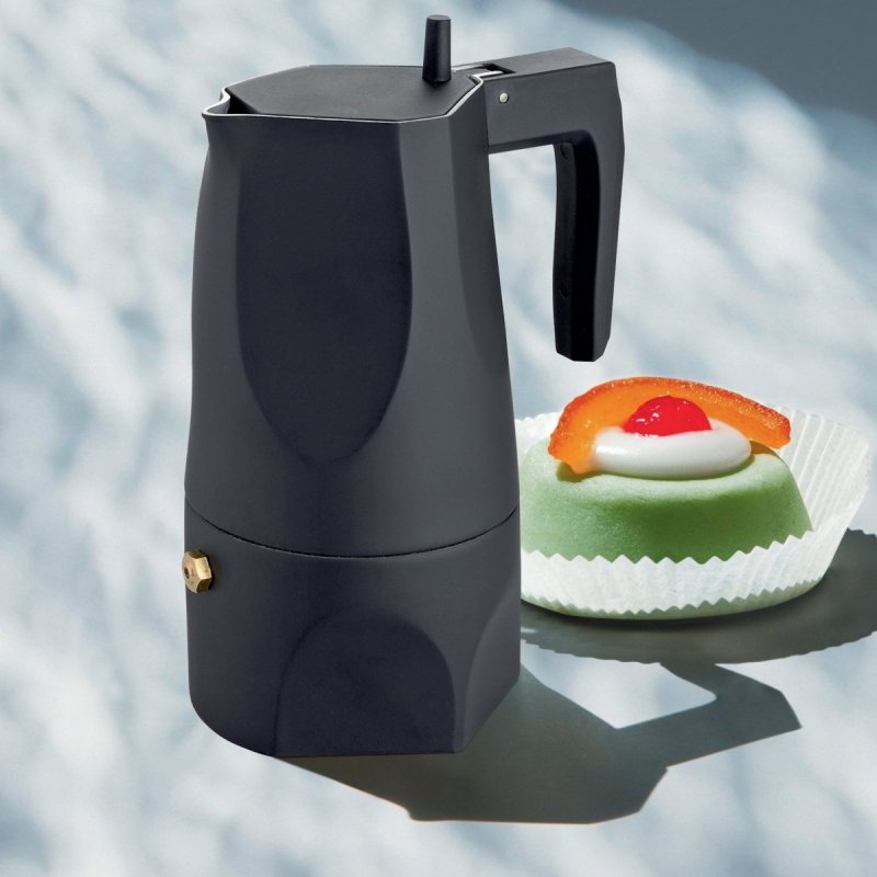 Alessi OSSIDIANA Kawiarka - Zaparzacz do Espresso 150 ml Czarna