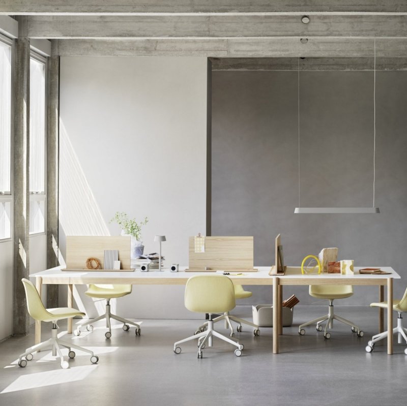 Muuto LINEAR Podłużna Lampa Wisząca 169 cm Szara