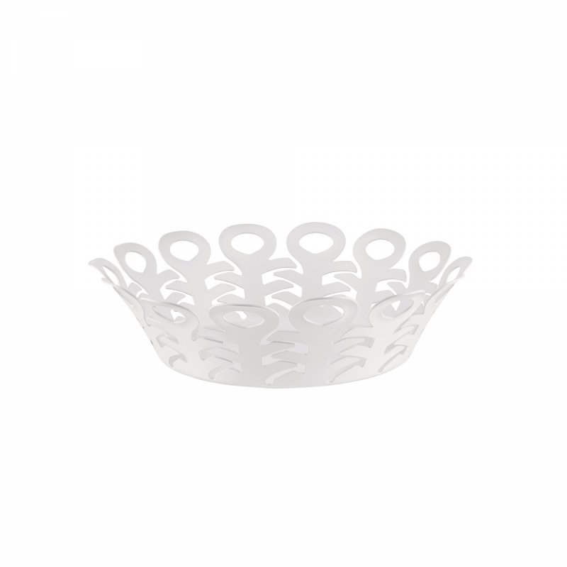 Alessi VIMINI Stalowy Kosz - Misa Dekoracyjna 22 cm / Biała
