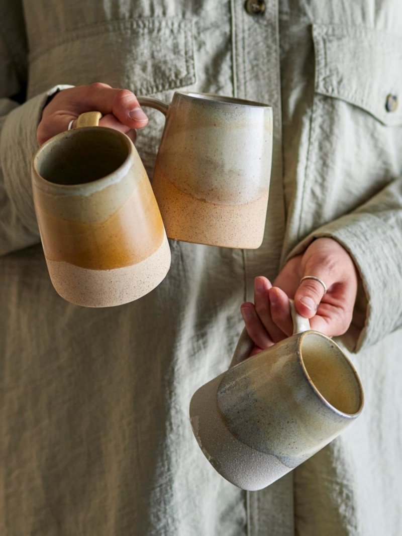 Bloomingville SOLEIA Kubek 390 ml - Zestaw 3 Kubków / Brązowy