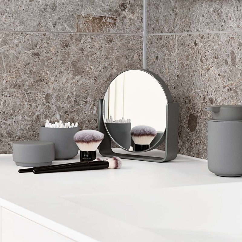 ZONE Denmark UME Lusterko Kosmetyczne Powiększające 5x / Jasnoszare