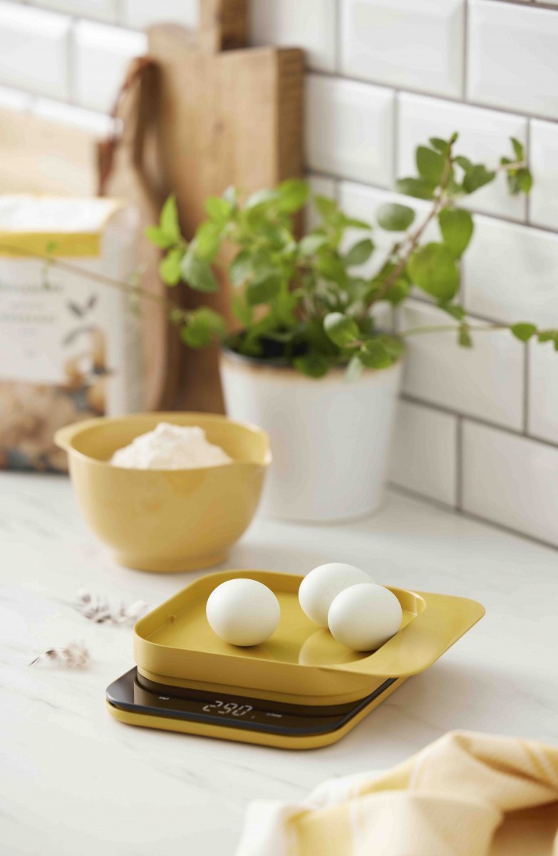 Rosti KITCHEN Elektroniczna Waga Kuchenna z Miską / Żółta