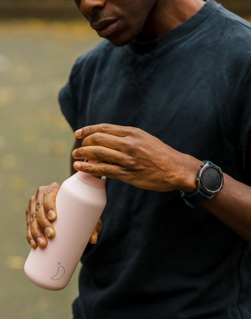 Chilly's SERIES 2 Stalowa Butelka Termiczna 1 l Różowa