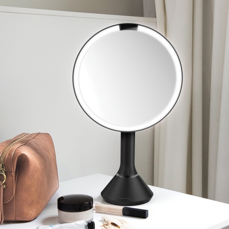 simplehuman SENSOR Lustro Kosmetyczne do Makijażu - Powiększające, z Podświetleniem / Czarny Mat