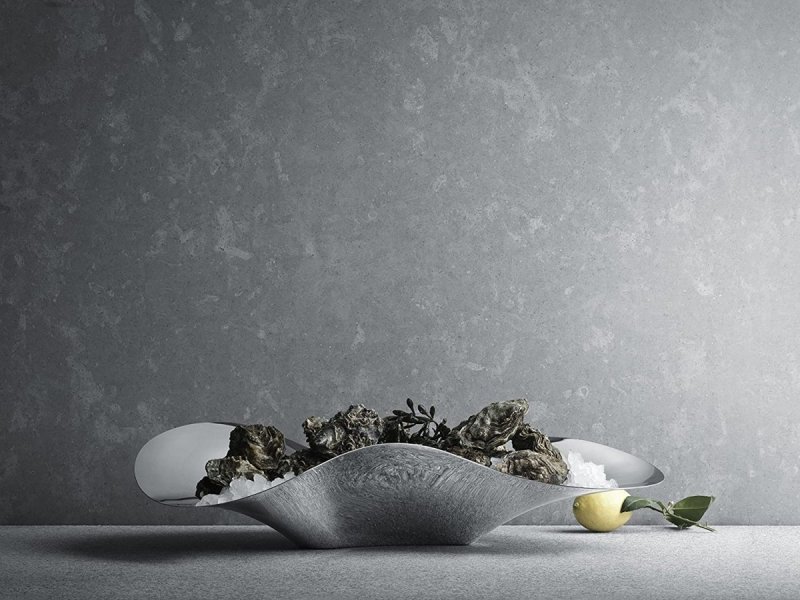 Georg Jensen INDULGENCE Stalowa Misa do Serwowania Ostryg