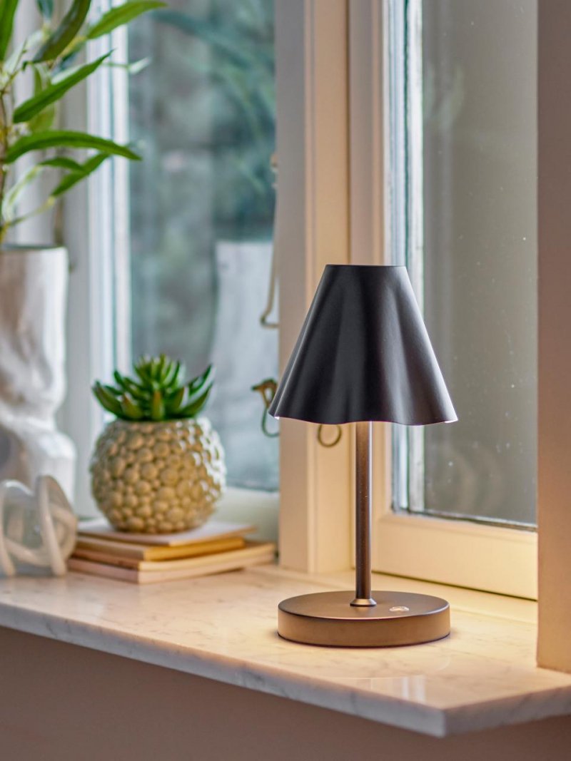 Bloomingville LIANNA Lampka Bezprzewodowa LED / Czarna Matowa