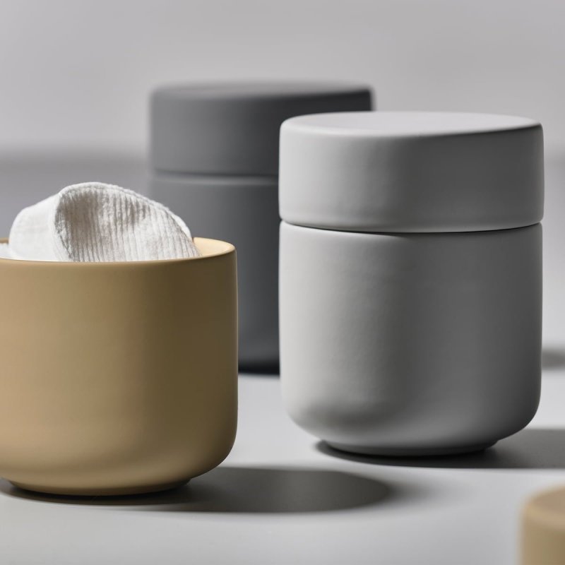 ZONE Denmark UME Pojemnik Łazienkowy - Kosmetyczny - Zielony Eucalyptus Green