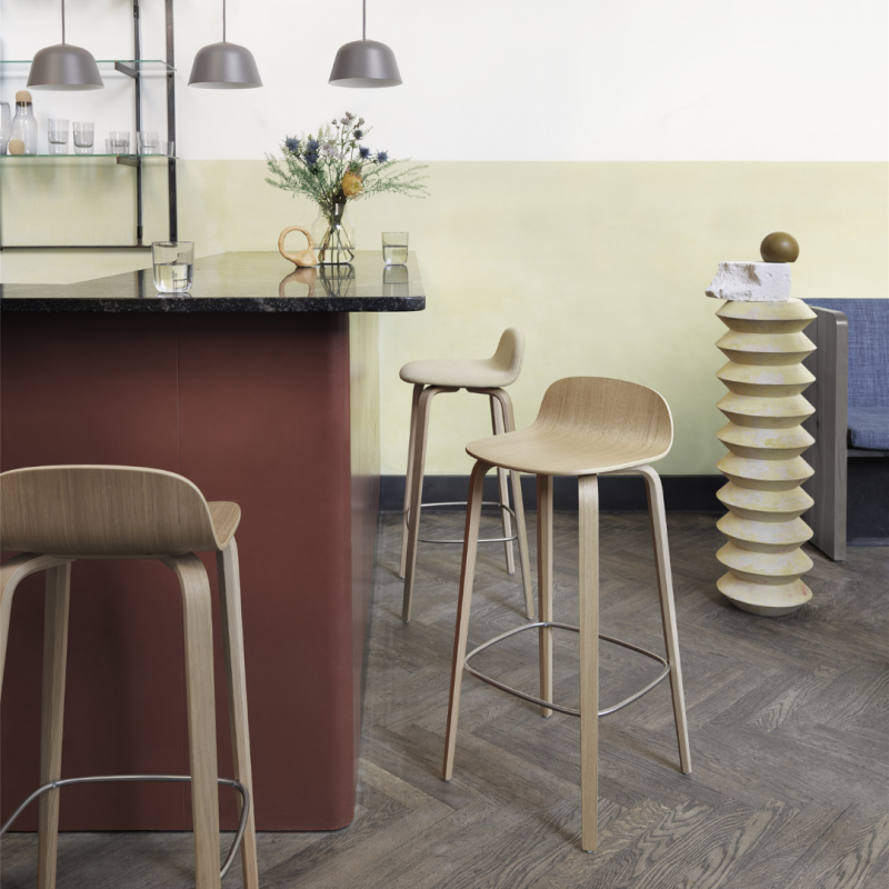 Muuto VISU BAR Hoker - Stołek Barowy 65 cm Szary