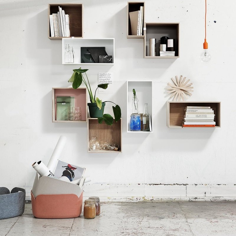 Muuto RESTORE Pojemnik - Kosz Filcowy do Przechowywania - Sand