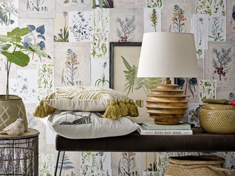 Bloomingville SVALE Lampa Stołowa z Drewna Mango