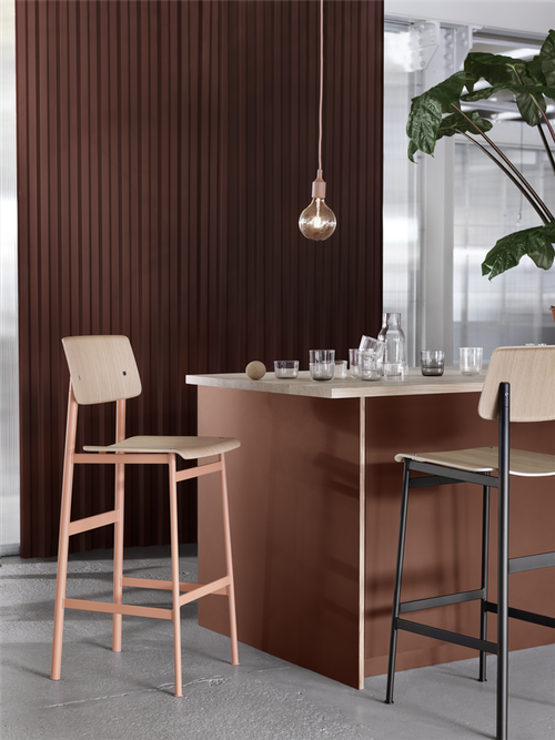 Muuto LOFT Hoker - Stołek Barowy 75 cm Czarny