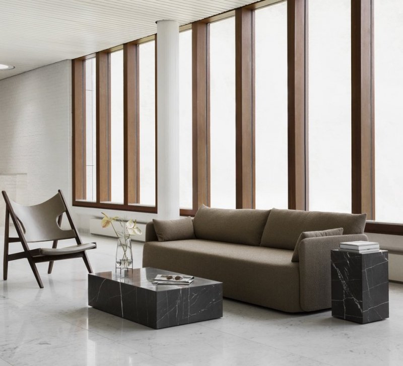 Menu OFFSET Sofa Pojedyncza - Tkanina Kvadrat Odcień Jasnoszary