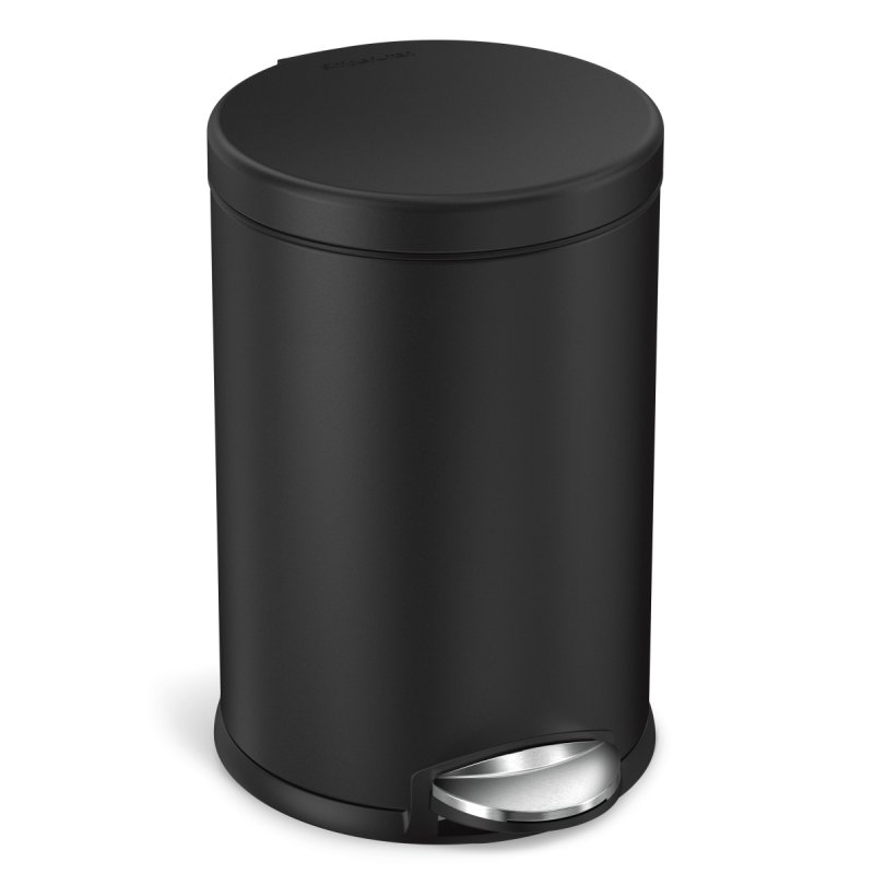 simplehuman BLACK Kosz na Śmieci Łazienkowy 4,5 l / Czarny Mat
